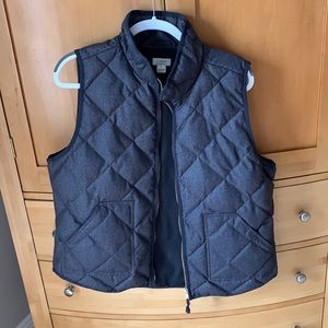 J. Crew Gray Quilted Vest